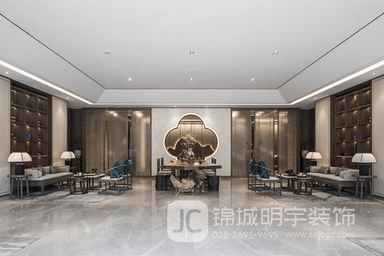 簡潔而不失高雅的會所裝修設計